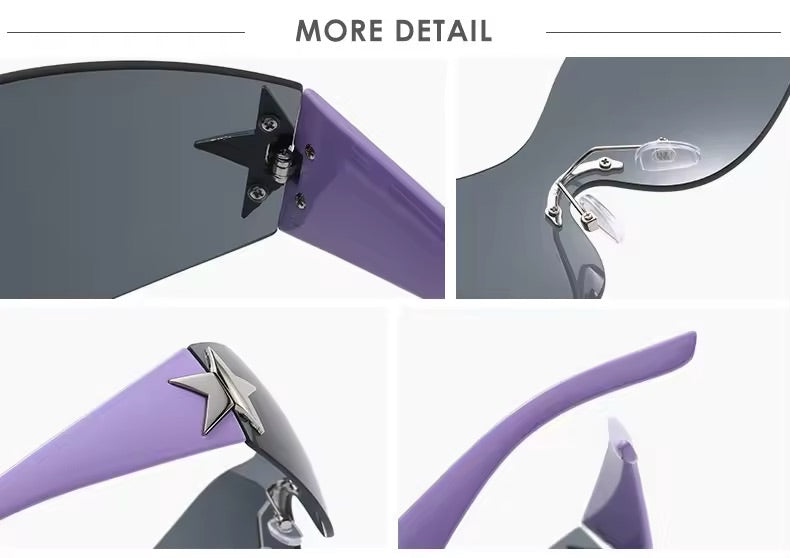 Y2K Purple Star Sunnies