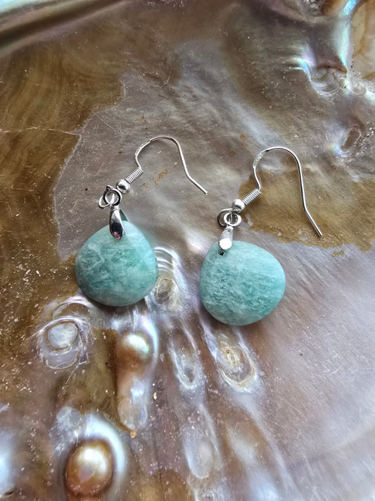 Amazonite droplet earrings 