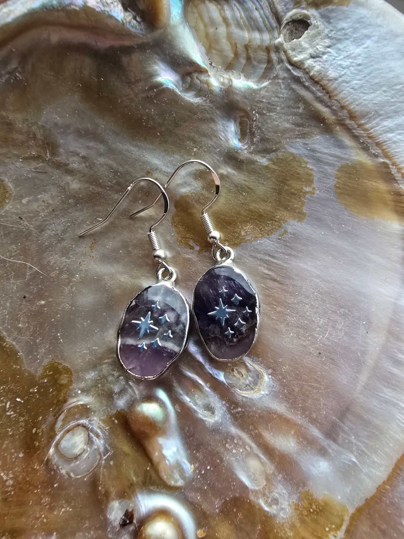 Amethyst sparkle earrings 