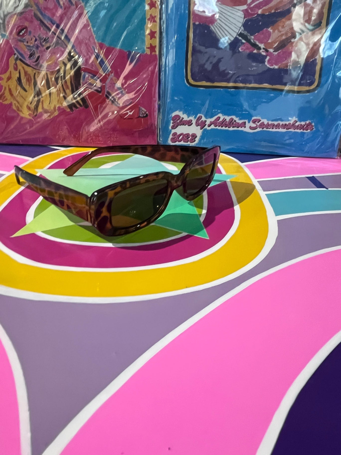 90s Oblong Sunnies  Leopard