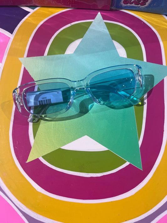 90s Oblong Sunnies Baby Blue 