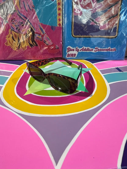 90s Oblong Sunnies  Leopard