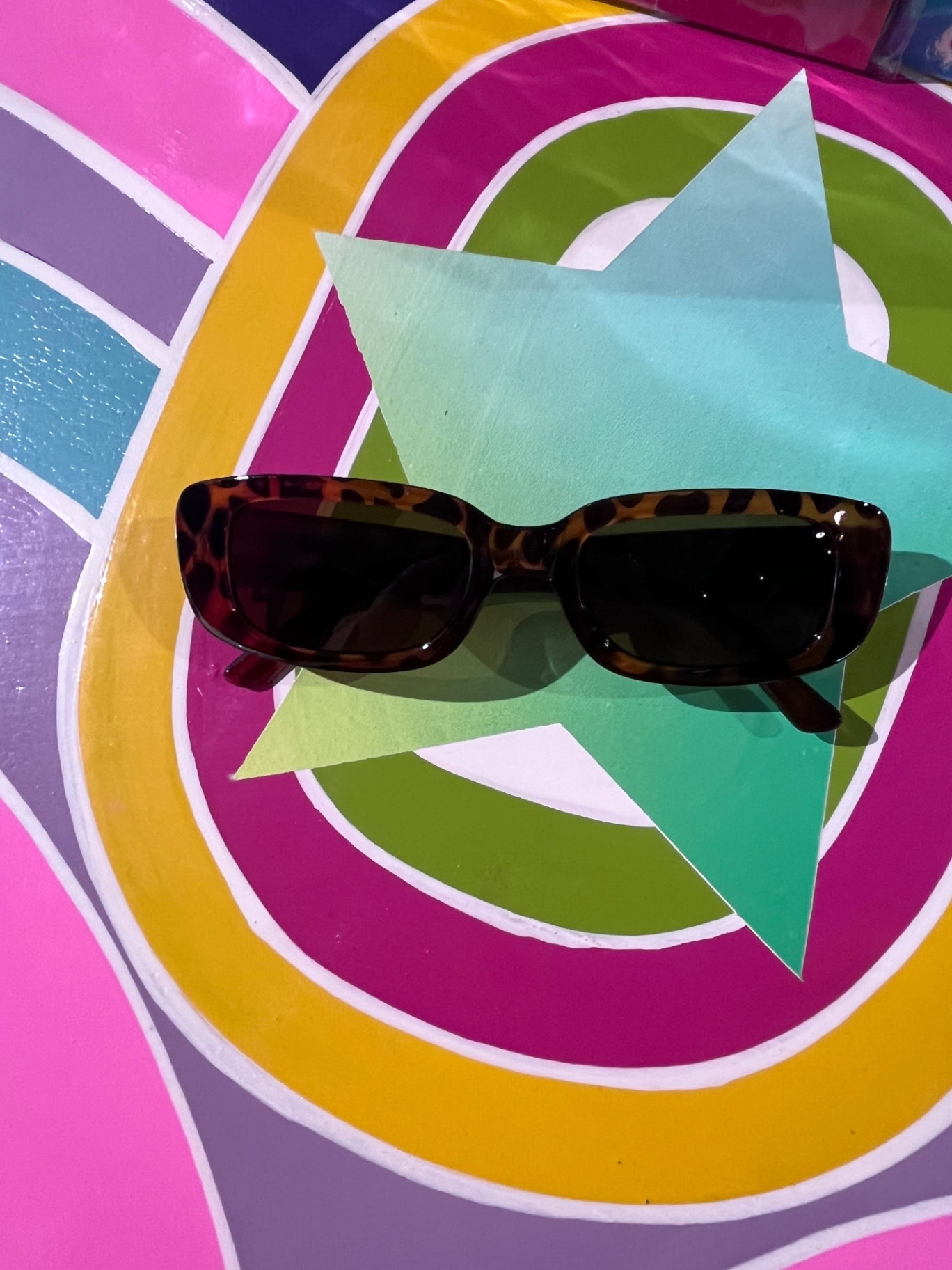 90s Oblong Sunnies  Leopard