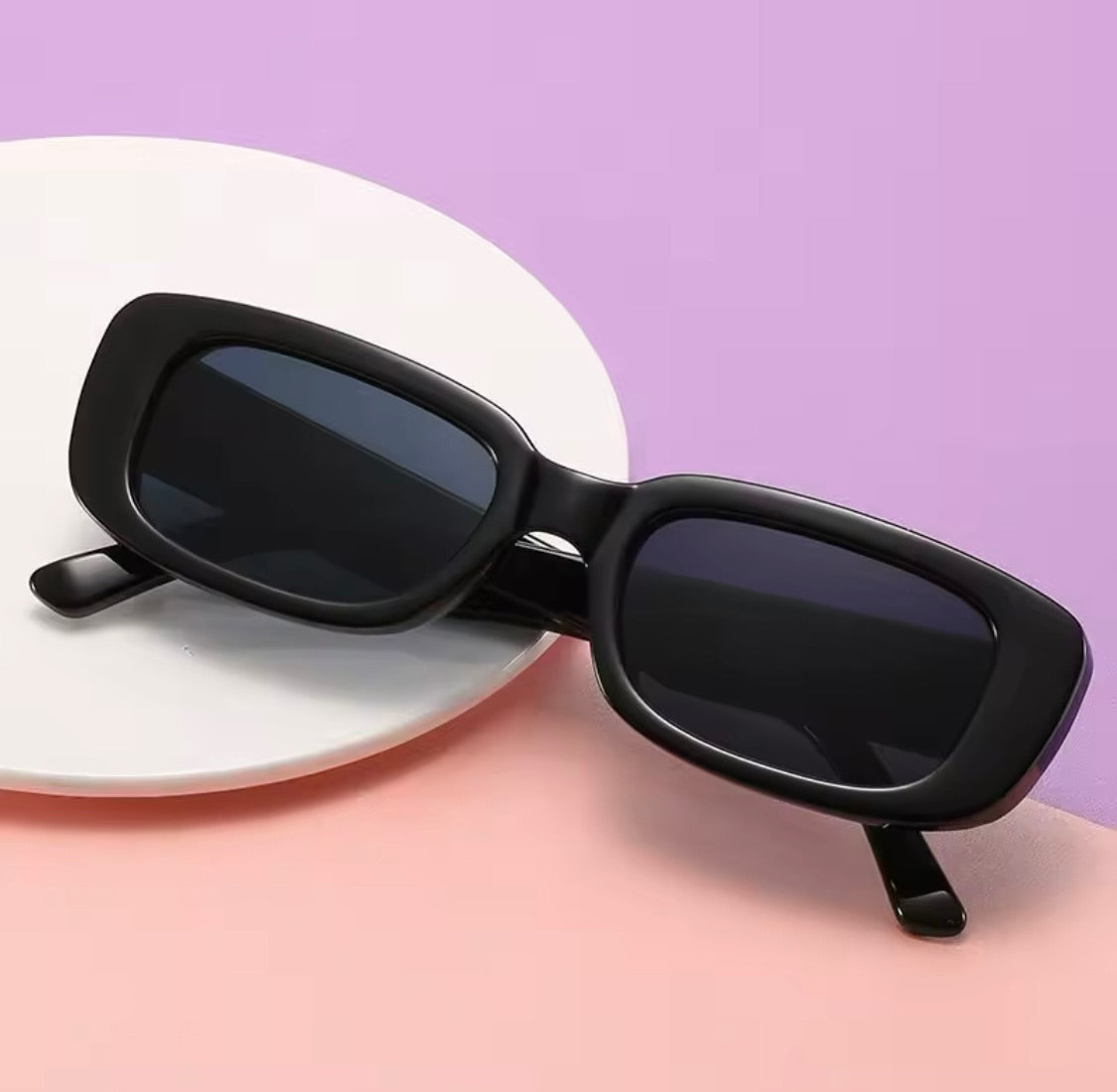 90s Oblong Sunnies Black