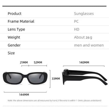 90s Oblong Sunnies Black