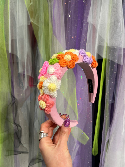 Crochet Flowers Headband