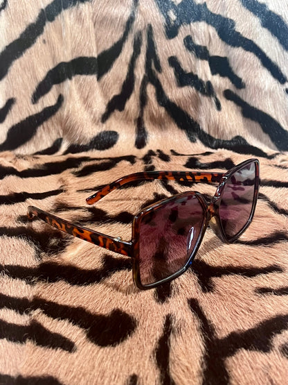 60s Sunnies 2 Tone Leopard Black