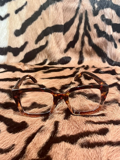 Anti Blue Light Glasses Geek Leopard Tan
