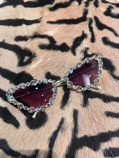 Crystal Cat Eye Sunnies Gold Bronze