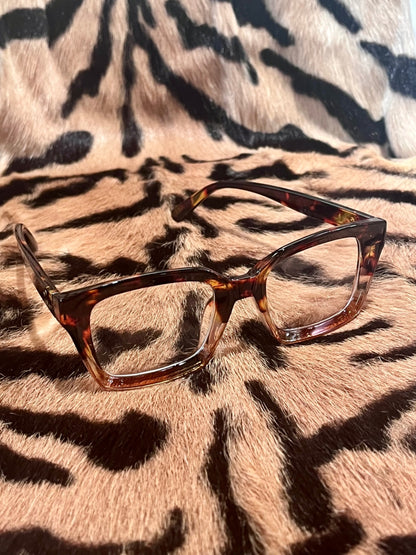 Anti Blue Light Glasses Geek Leopard Tan