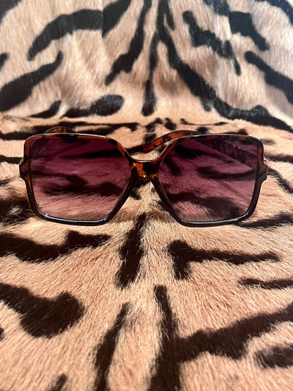 60s Sunnies 2 Tone Leopard Black