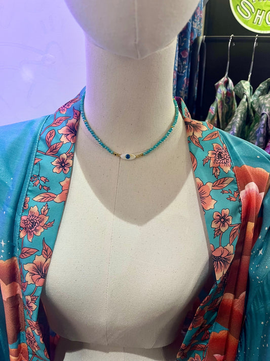 Lucky Eye Blue Choker Necklace 