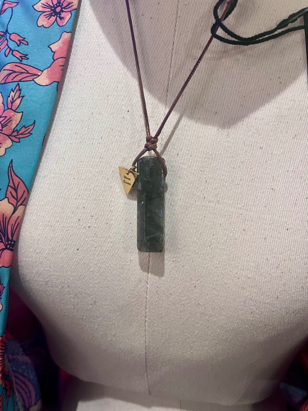 Labradorite Pillar Adjustable Necklace 