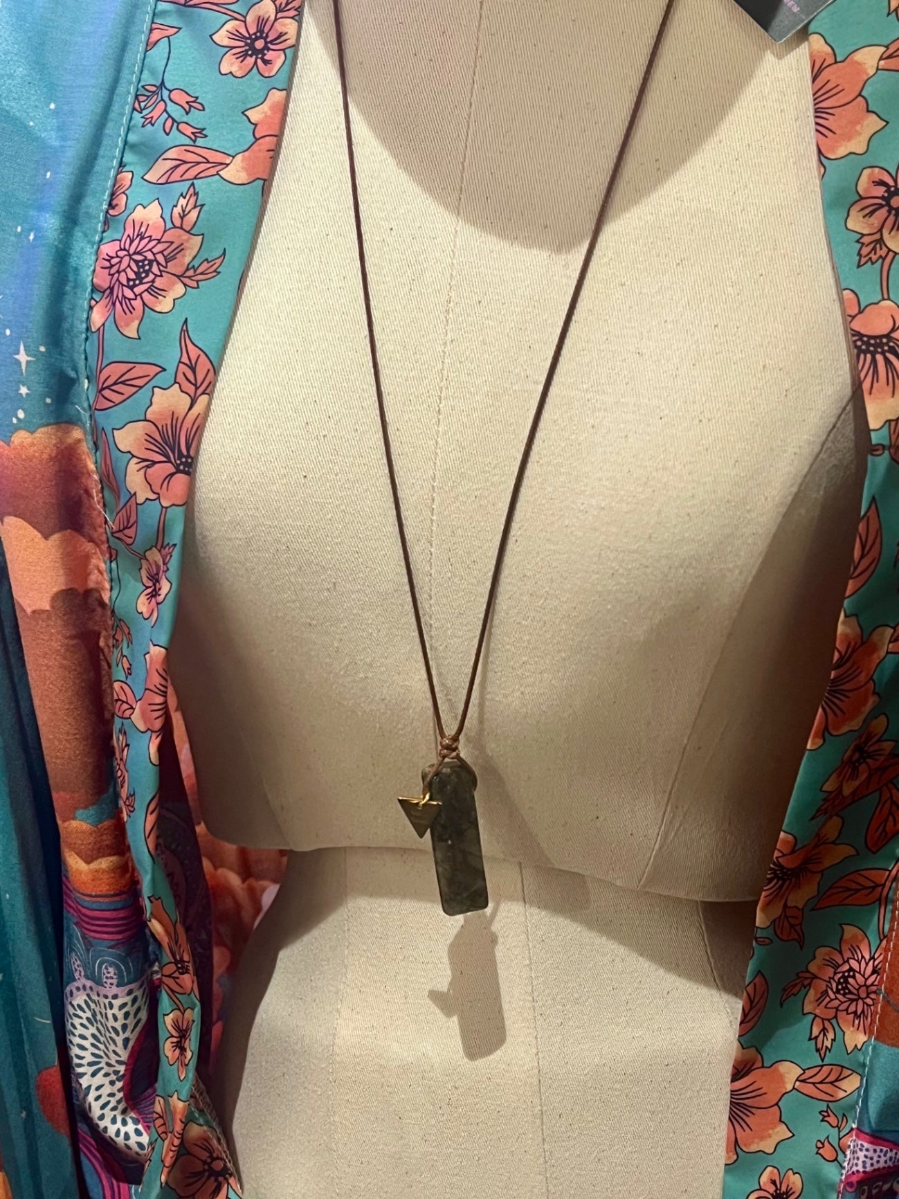 Labradorite Pillar Adjustable Necklace 