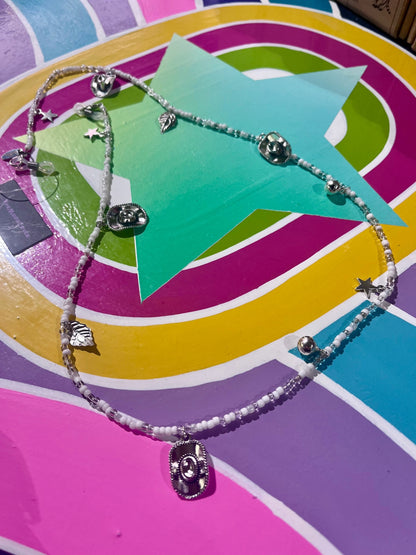 Silver Cowboy Charm Sunglasses Chain Holder