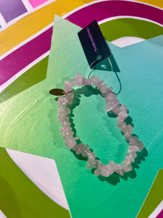 Rose Quartz Bracelet Gold