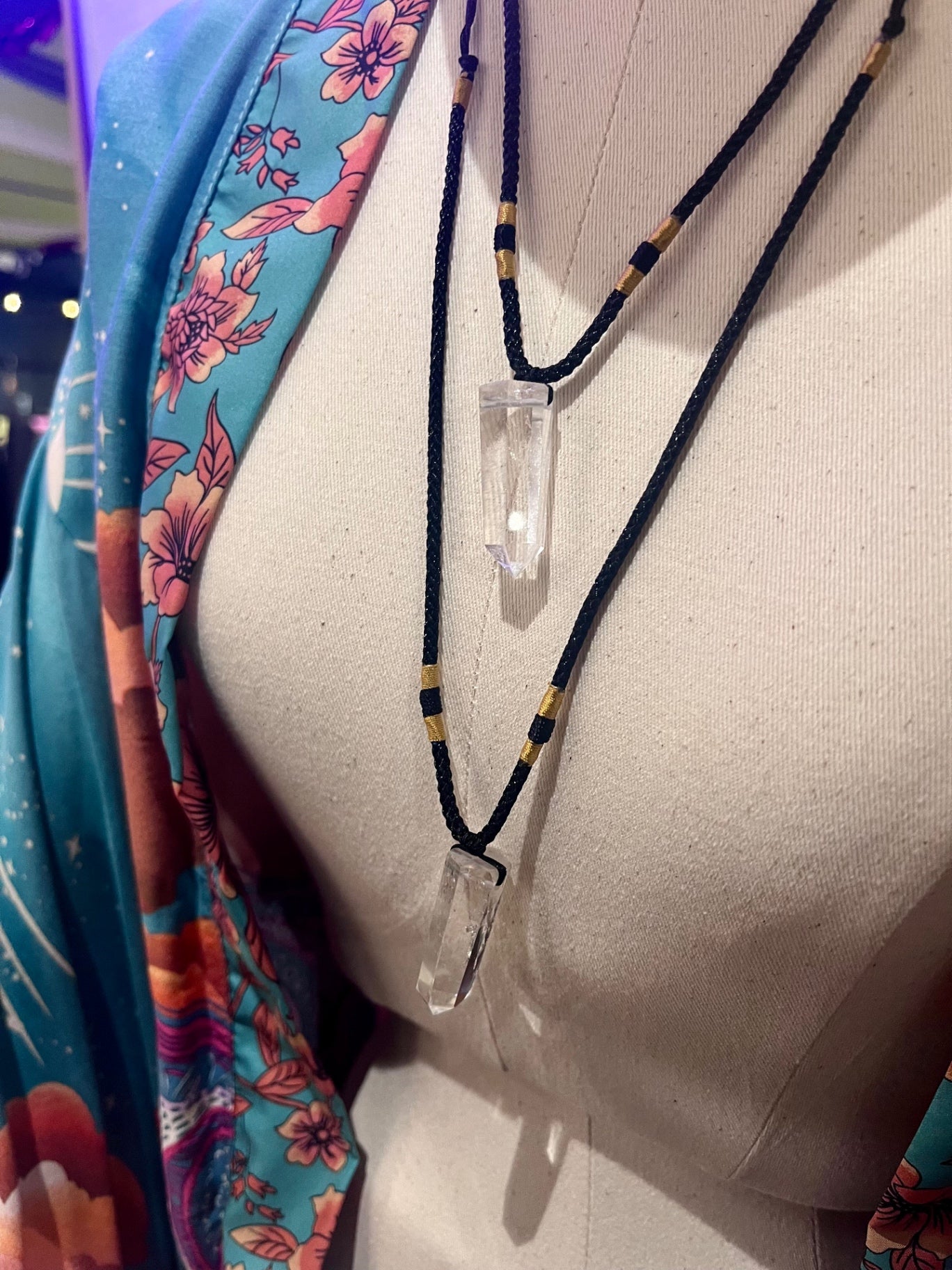 Clear Quartz Adjustable Rope Necklace