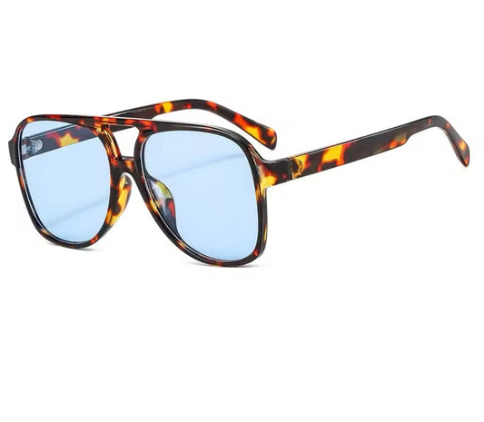 Mirage Aviator Sunnies Leopard Blue