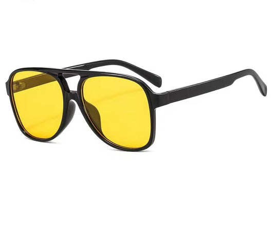 Mirage Aviator Sunnies Black Yellow