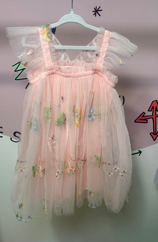 Peach Winged Tulle Dress 1/2 years