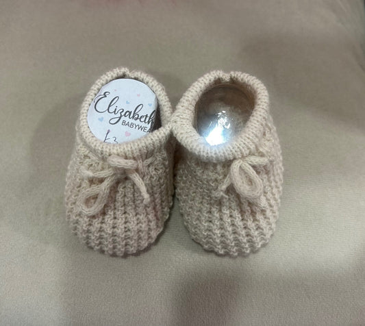 Beige Baby Booties