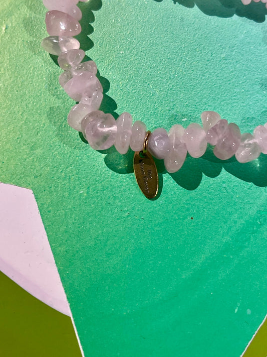 Rose Quartz Stretch Chip Bracelet