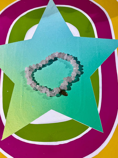 Rose Quartz Stretch Chip Bracelet