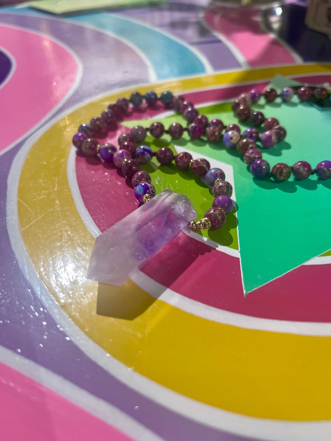 Amethyst & Jasper Prayer Beads Necklace