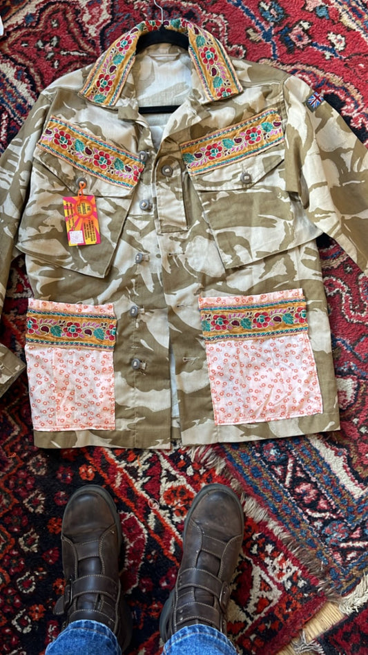 Camo Jacket with Orange Details