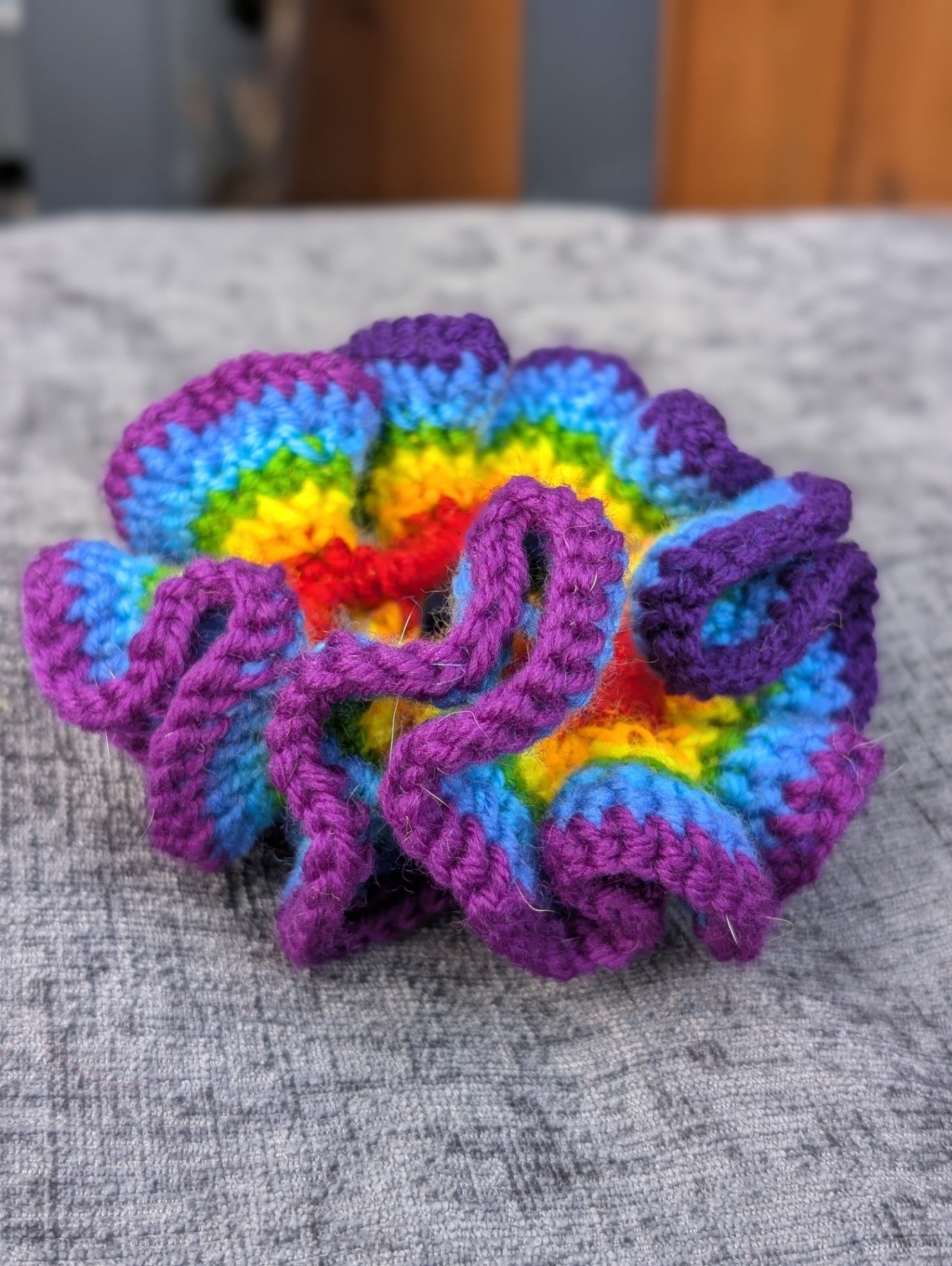 Rainbow scrunchie