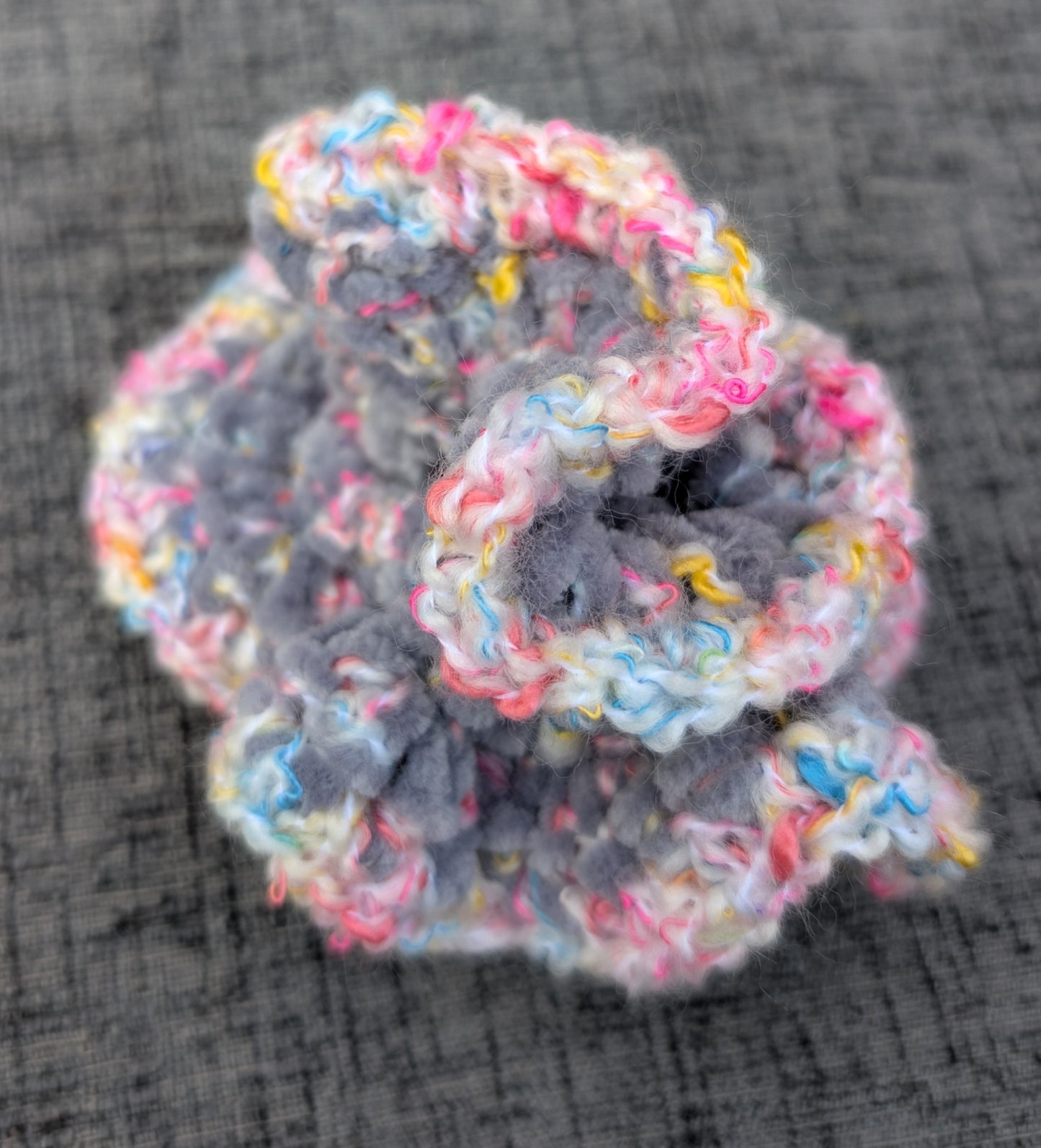 Fluffy pastel hair scrunchie