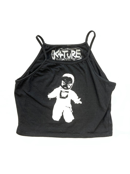 K4TURE halterneck baby print top