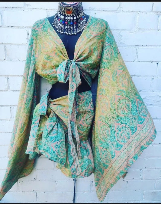 TULUM co ord set with frill skirt 