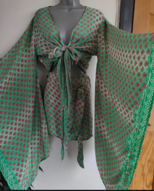 Ubud co ord green shells