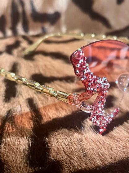 Gem Butterfly Sunnies Red Mix