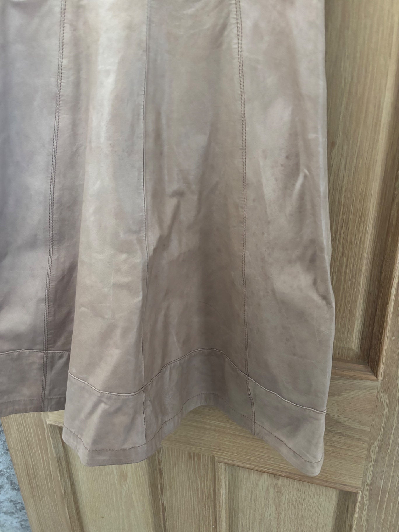 Beige leather dress oasis size 10