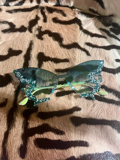 Gem Butterfly Sunnies Green
