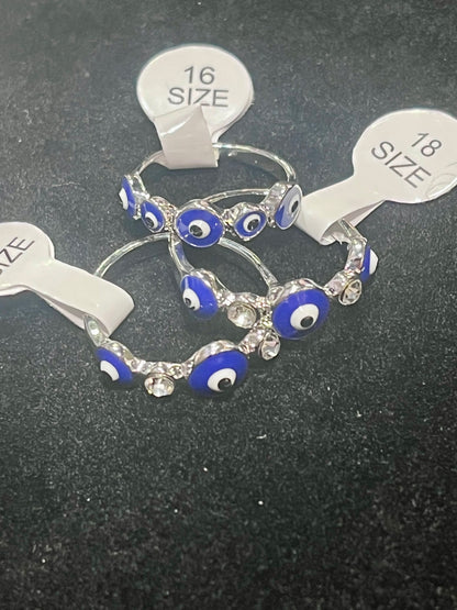 Lucky Eye Blue Silver size 16