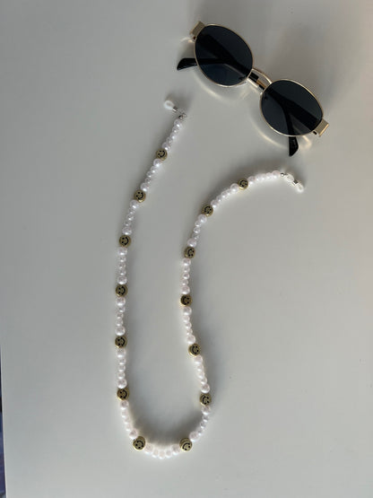 Smile glasses strap - gold 
