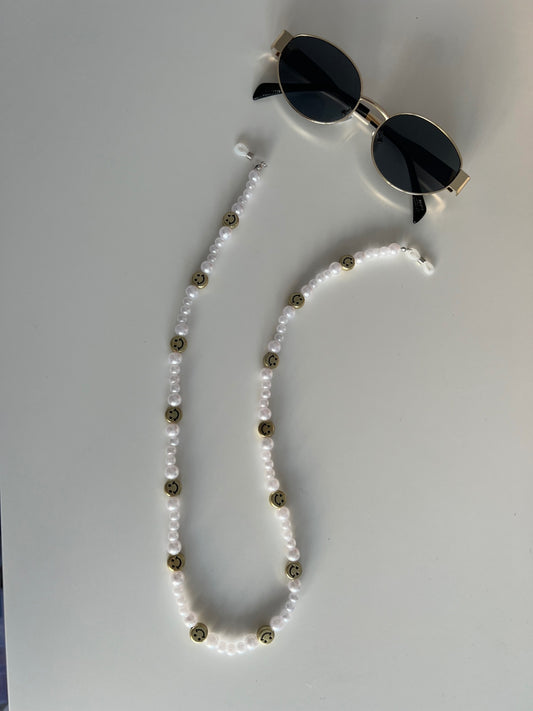 Smile glasses strap - gold 