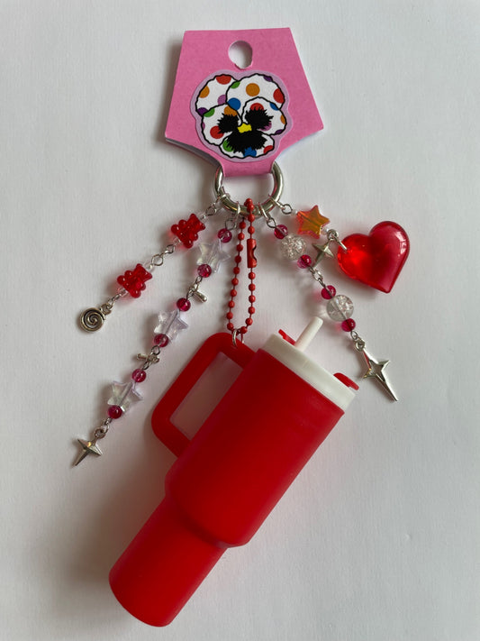 Mini Tumbler Keychain - Red