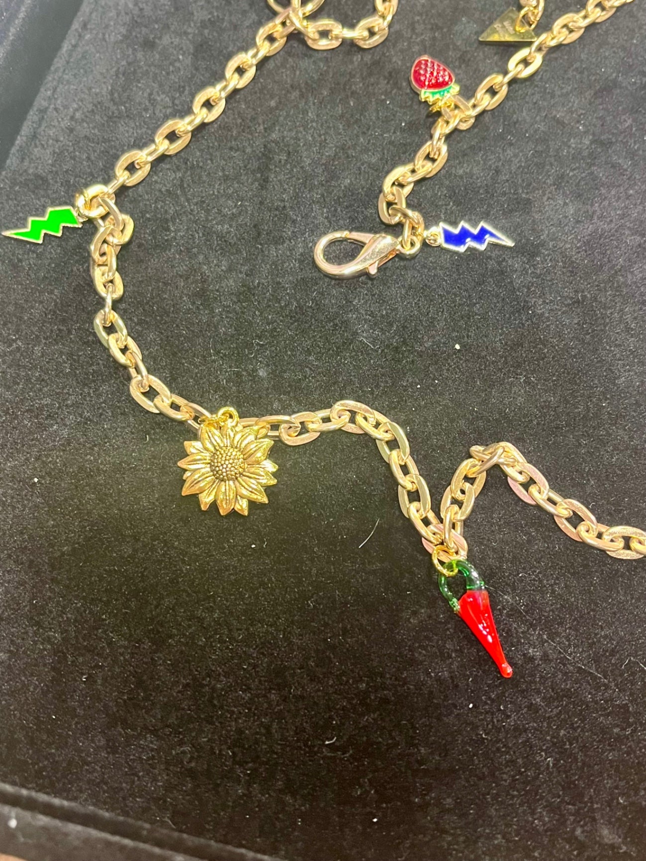 Gold Charm Chain Belt