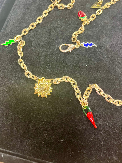 Gold Charm Chain Belt