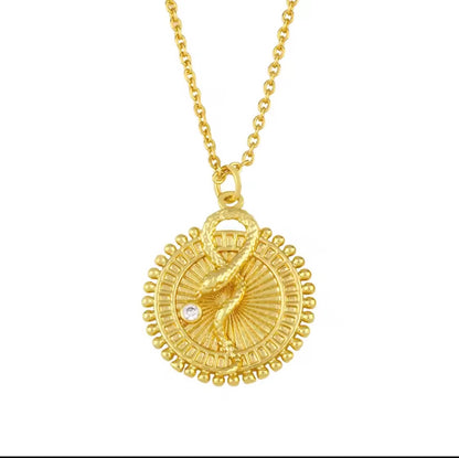 Gold Snake Charm Chain
