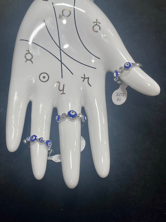 Lucky Eye Blue Silver size 16