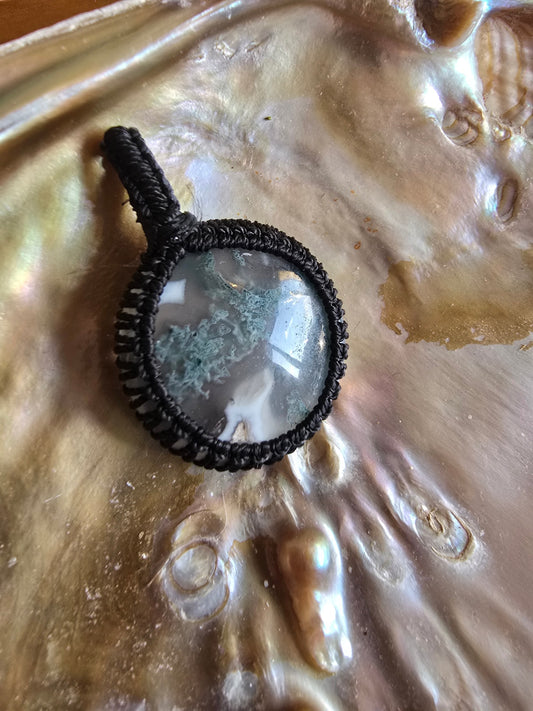 Moss agate necklace