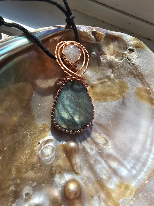 Labradorite and moonstone necklace