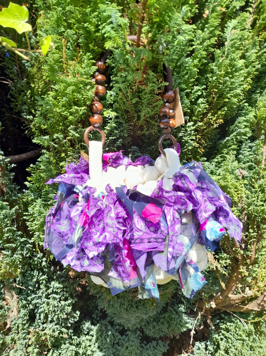 Handmade purple shaggy