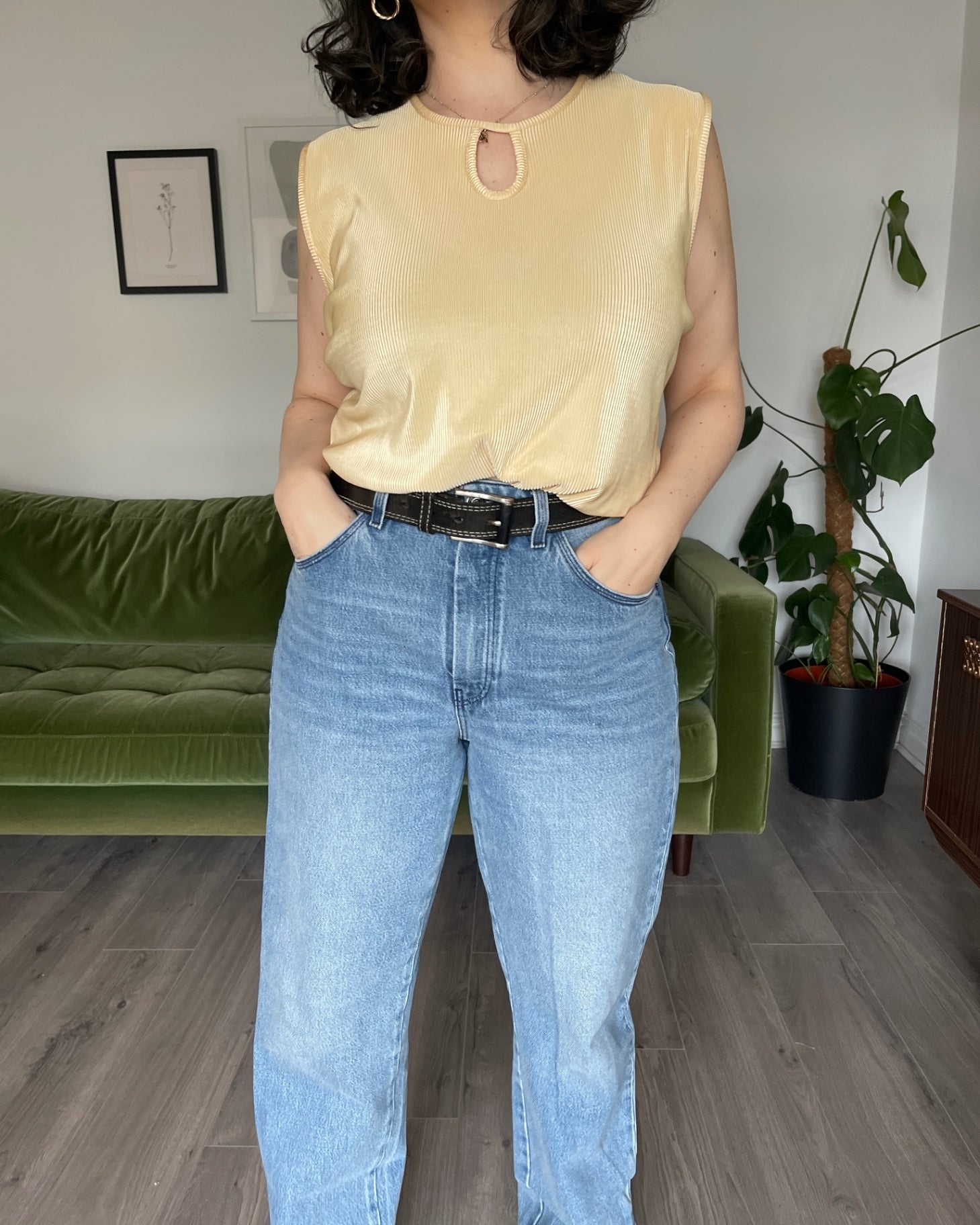 Preloved butter yellow top