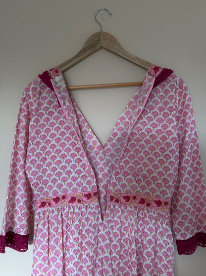 Hasthology V Neck Block Print Dress 